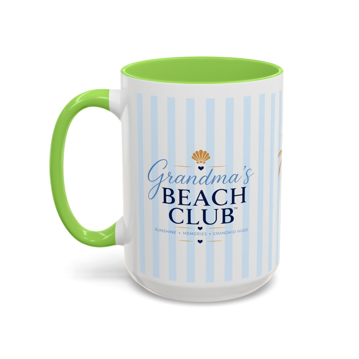 Grandma's Beach Club Script Mug | Color Accent Coffee Mug (11oz, 15oz)