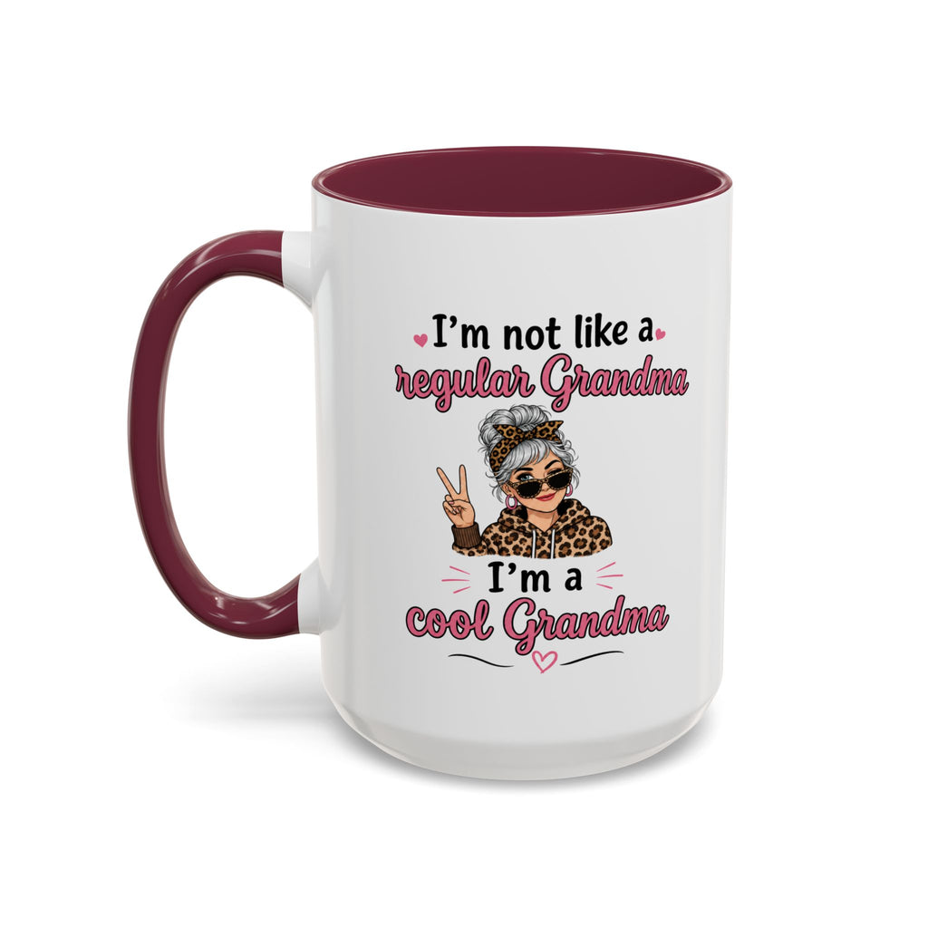 Cool Grandma illustration mug | 11oz 15oz colorful ceramic mug