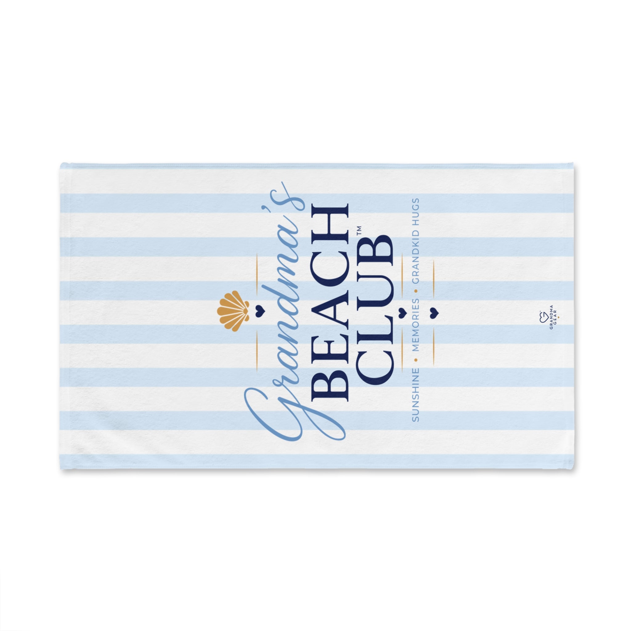 Grandma's Beach Club Hand Towel | Coastal Shell Stripe