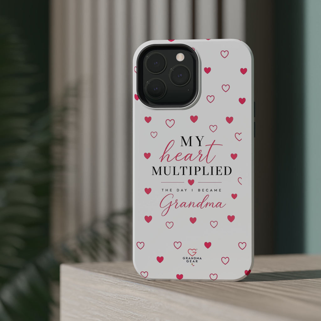 Grandma Phone Case — "My Heart Multiplied" Magnetic Impact‑Resistant Case
