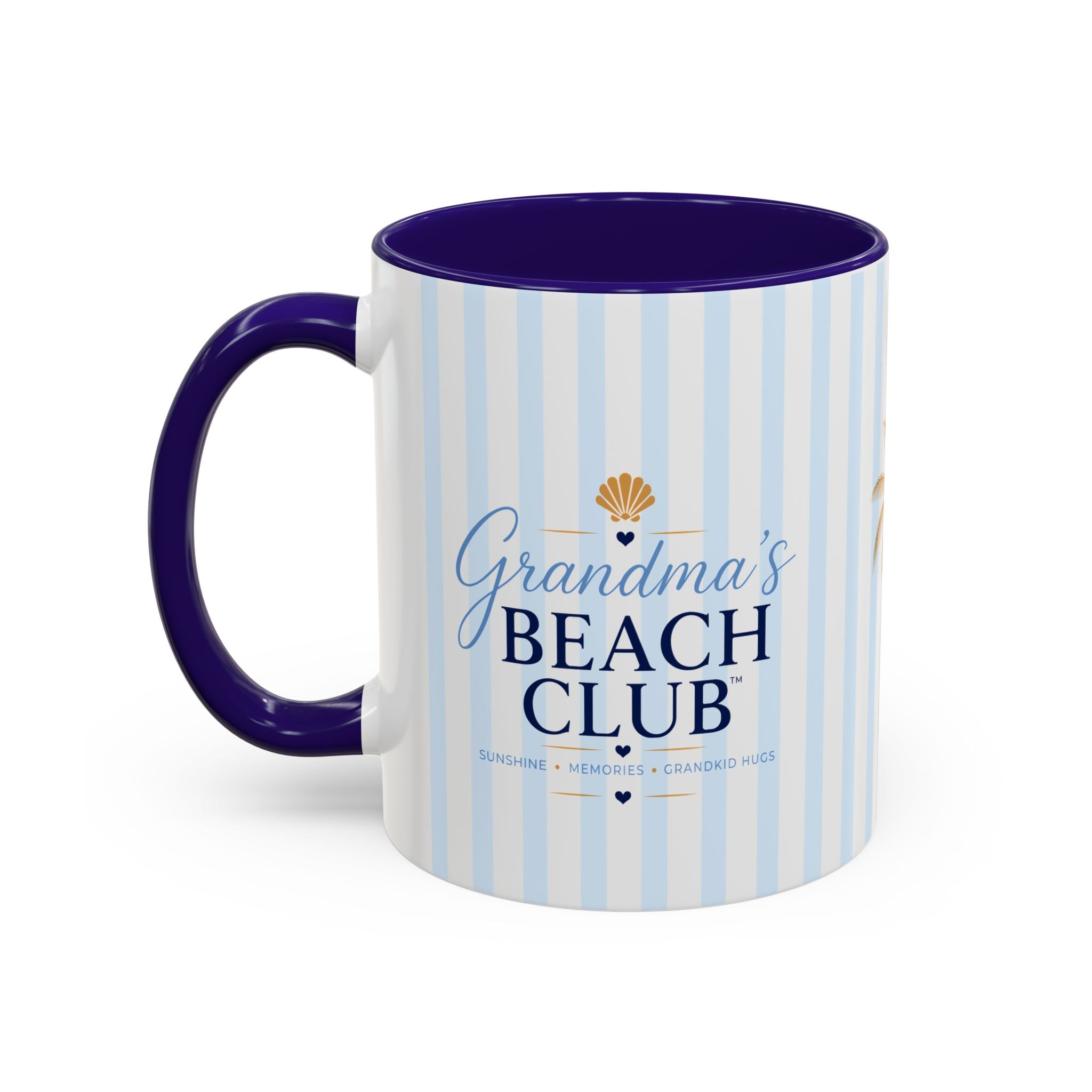 Grandma's Beach Club Script Mug | Color Accent Coffee Mug (11oz, 15oz)