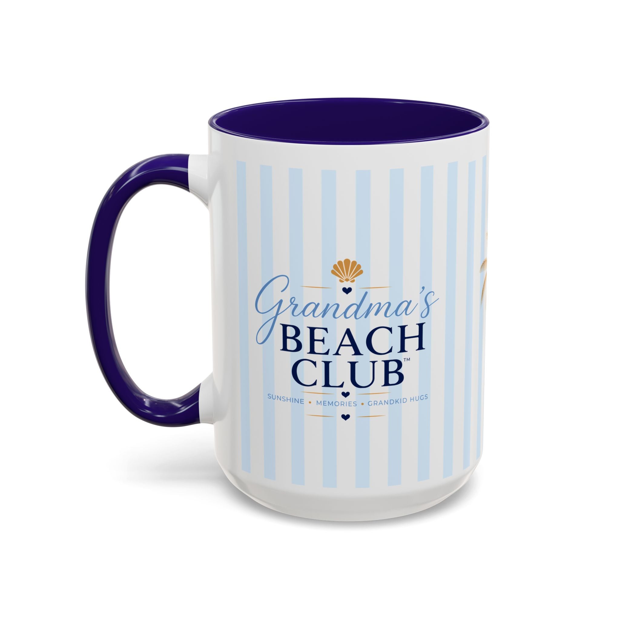 Grandma's Beach Club Script Mug | Color Accent Coffee Mug (11oz, 15oz)