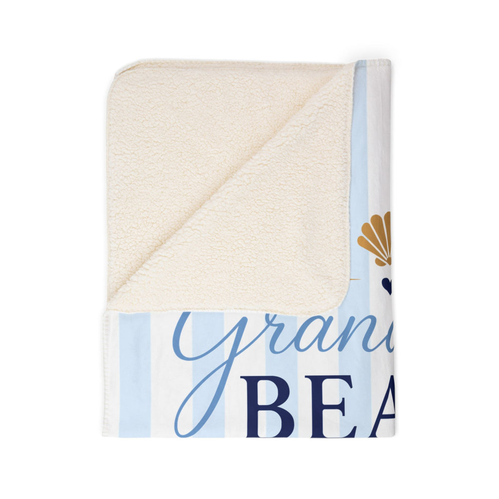 Grandma's Beach Club Blanket | Fleece Sherpa Throw