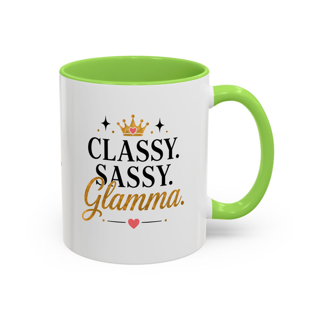 Classy Sassy Glamma Coffee Mug — 11oz/15oz Color Accent Mug