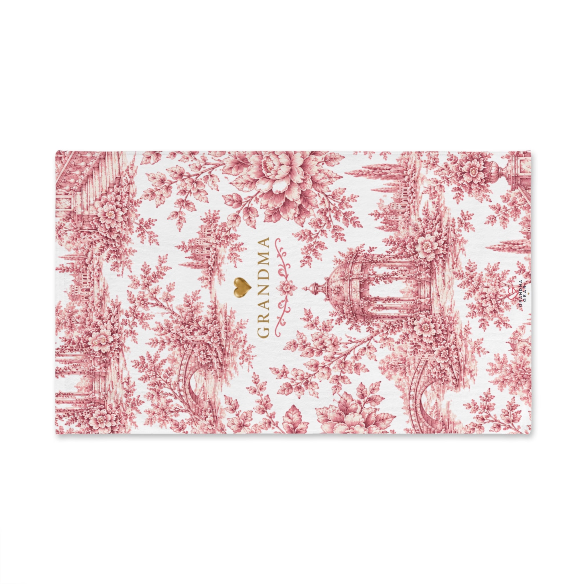Grandma Toile Hand Towel – Vintage Floral 'Grandma' Decorative Kitchen Towel