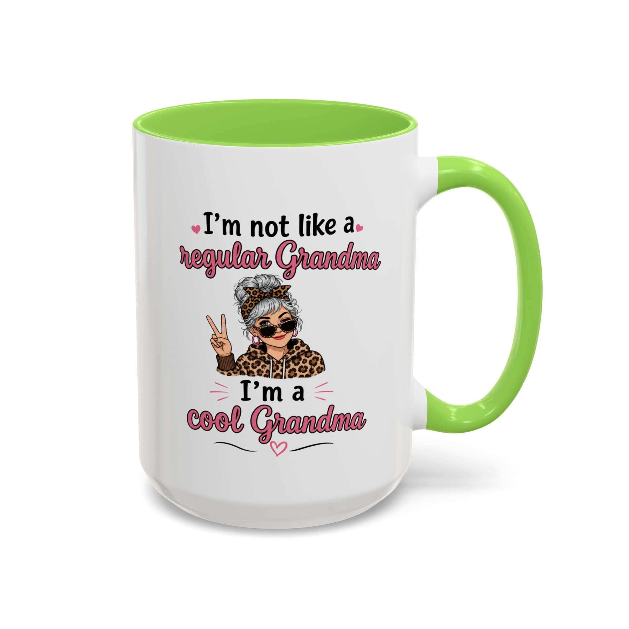 Cool Grandma illustration mug | 11oz 15oz colorful ceramic mug