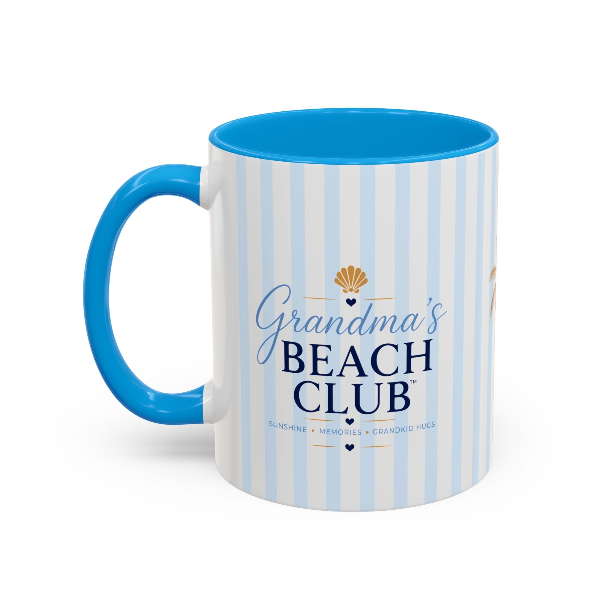 Grandma's Beach Club Script Mug | Color Accent Coffee Mug (11oz, 15oz)