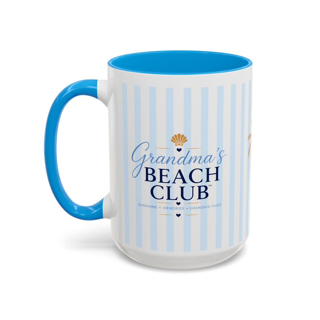 Grandma's Beach Club Script Mug | Color Accent Coffee Mug (11oz, 15oz)
