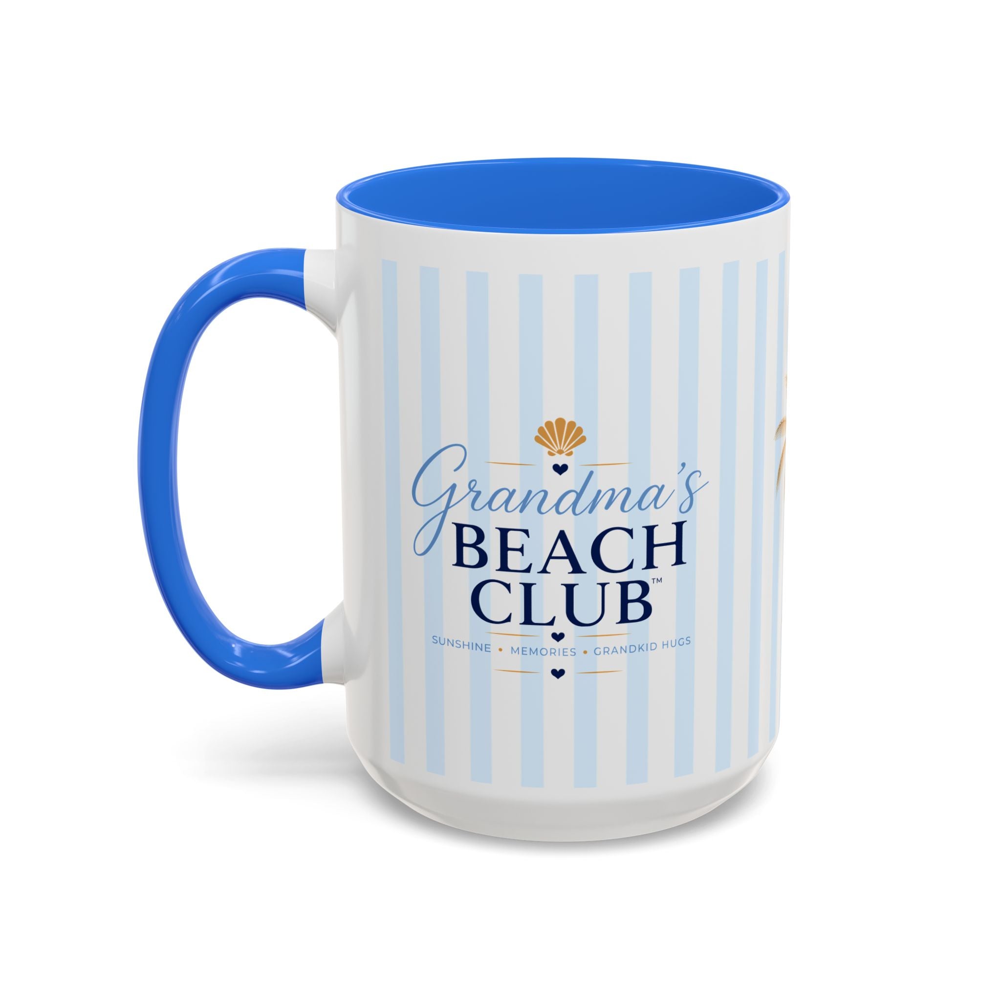 Grandma's Beach Club Script Mug | Color Accent Coffee Mug (11oz, 15oz)