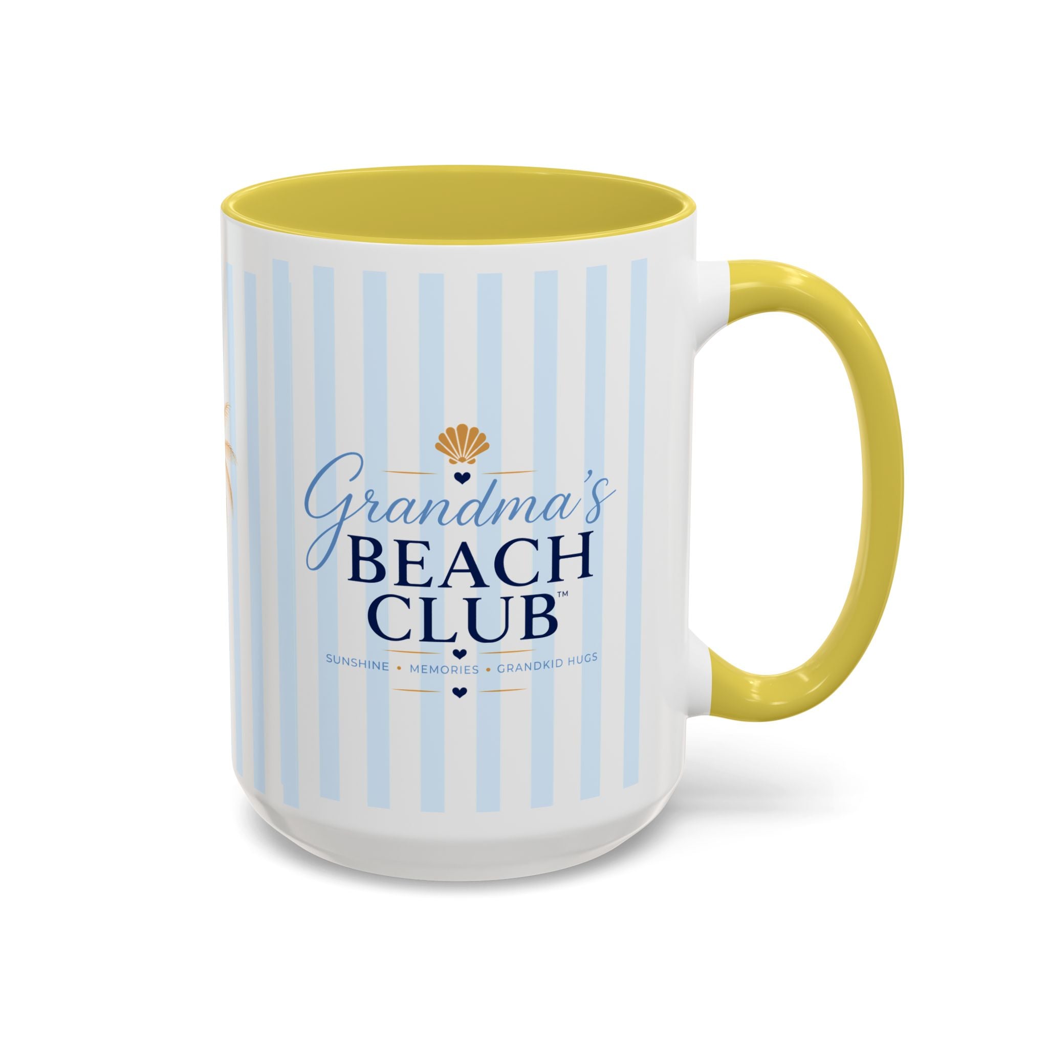 Grandma's Beach Club Script Mug | Color Accent Coffee Mug (11oz, 15oz)