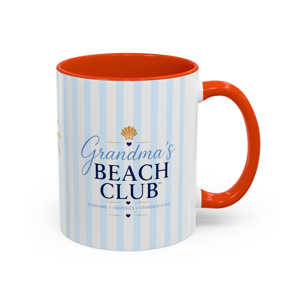Grandma's Beach Club Script Mug | Color Accent Coffee Mug (11oz, 15oz)