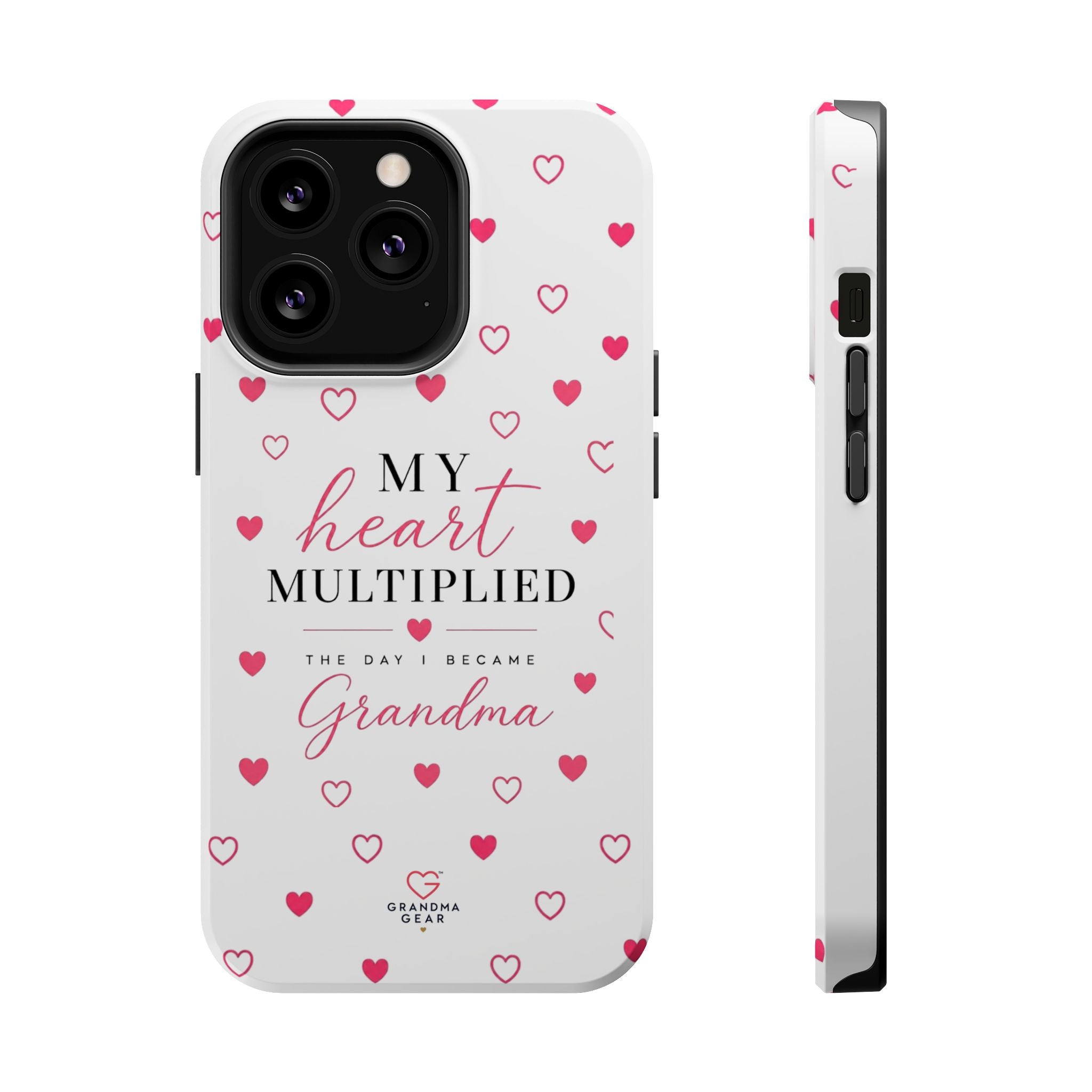 Grandma Phone Case — "My Heart Multiplied" Magnetic Impact‑Resistant Case