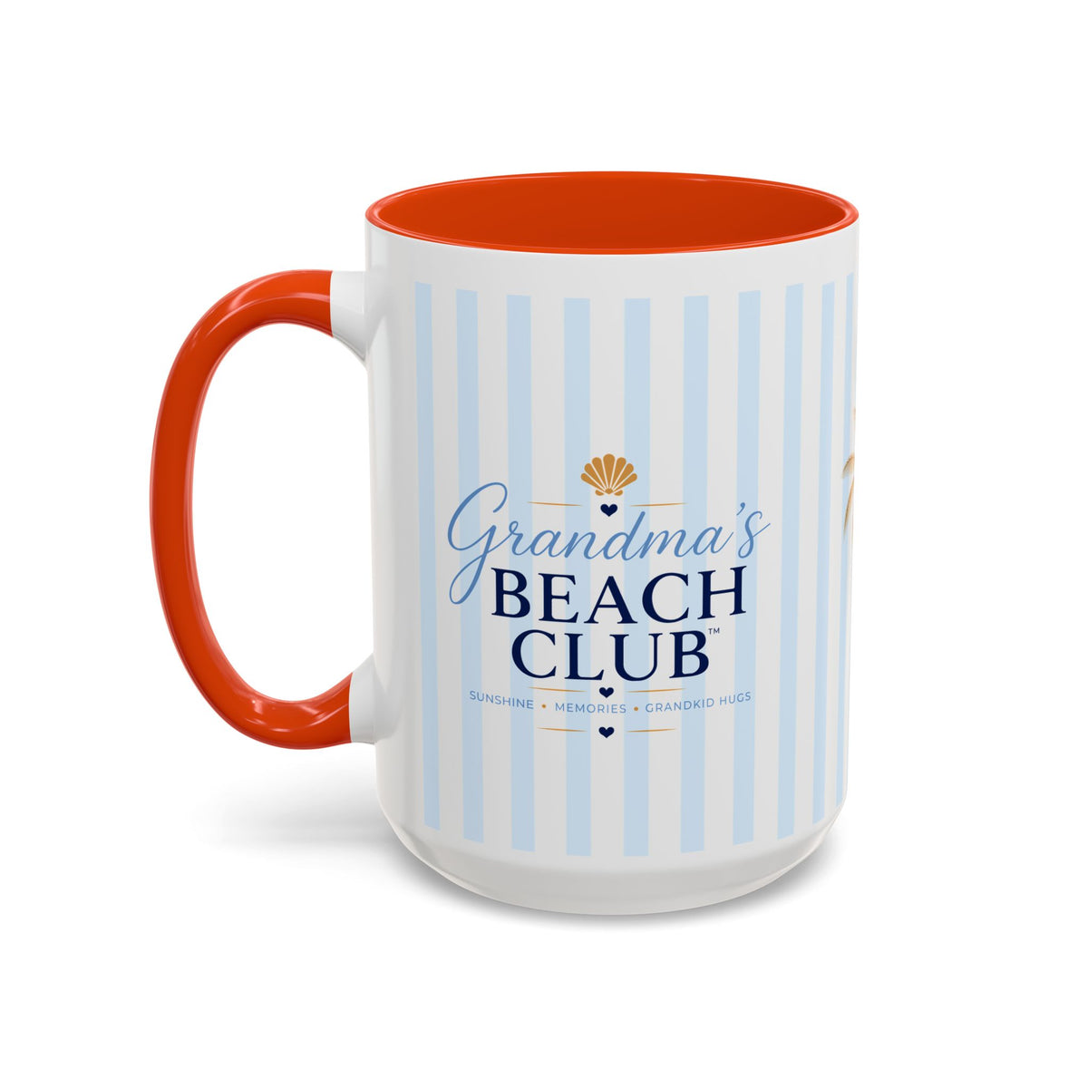 Grandma's Beach Club Script Mug | Color Accent Coffee Mug (11oz, 15oz)