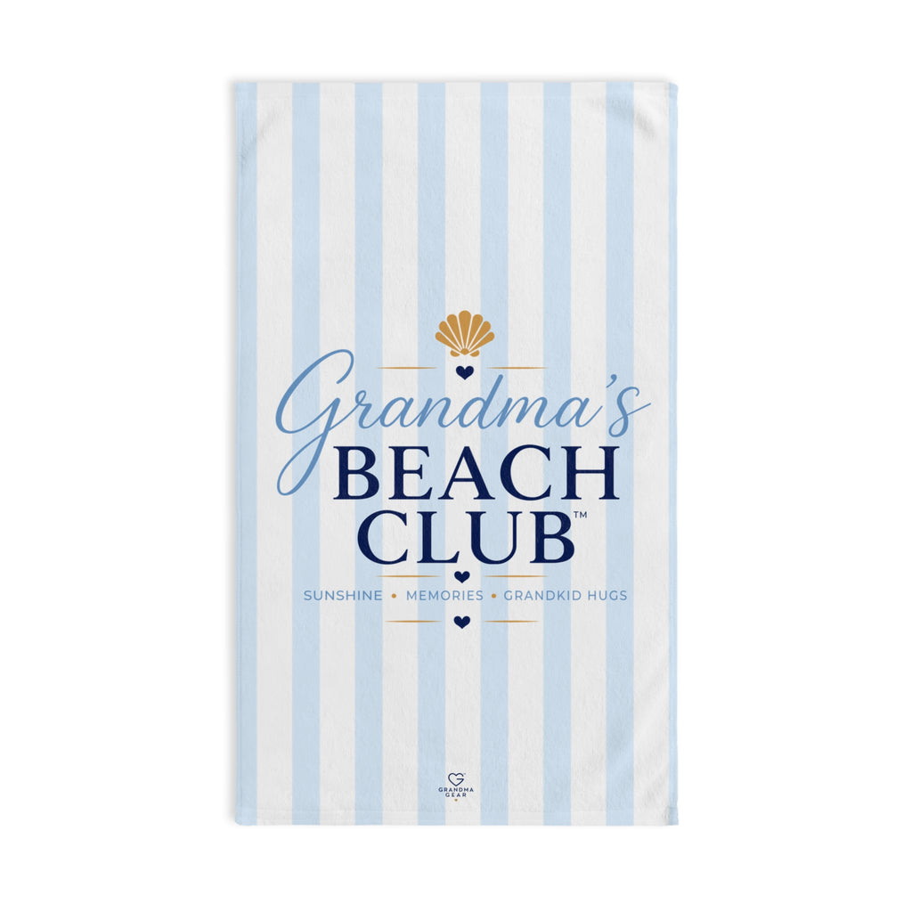Grandma's Beach Club Hand Towel | Coastal Shell Stripe