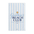 Grandma's Beach Club Hand Towel | Coastal Shell Stripe