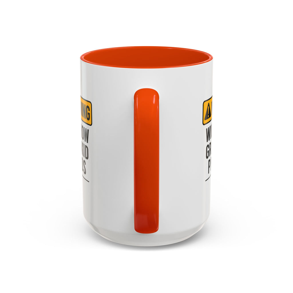 Warning Will Show Grandkid Photos Mug — Funny Grandma/Grandpa Coffee Cup (11oz, 15oz)