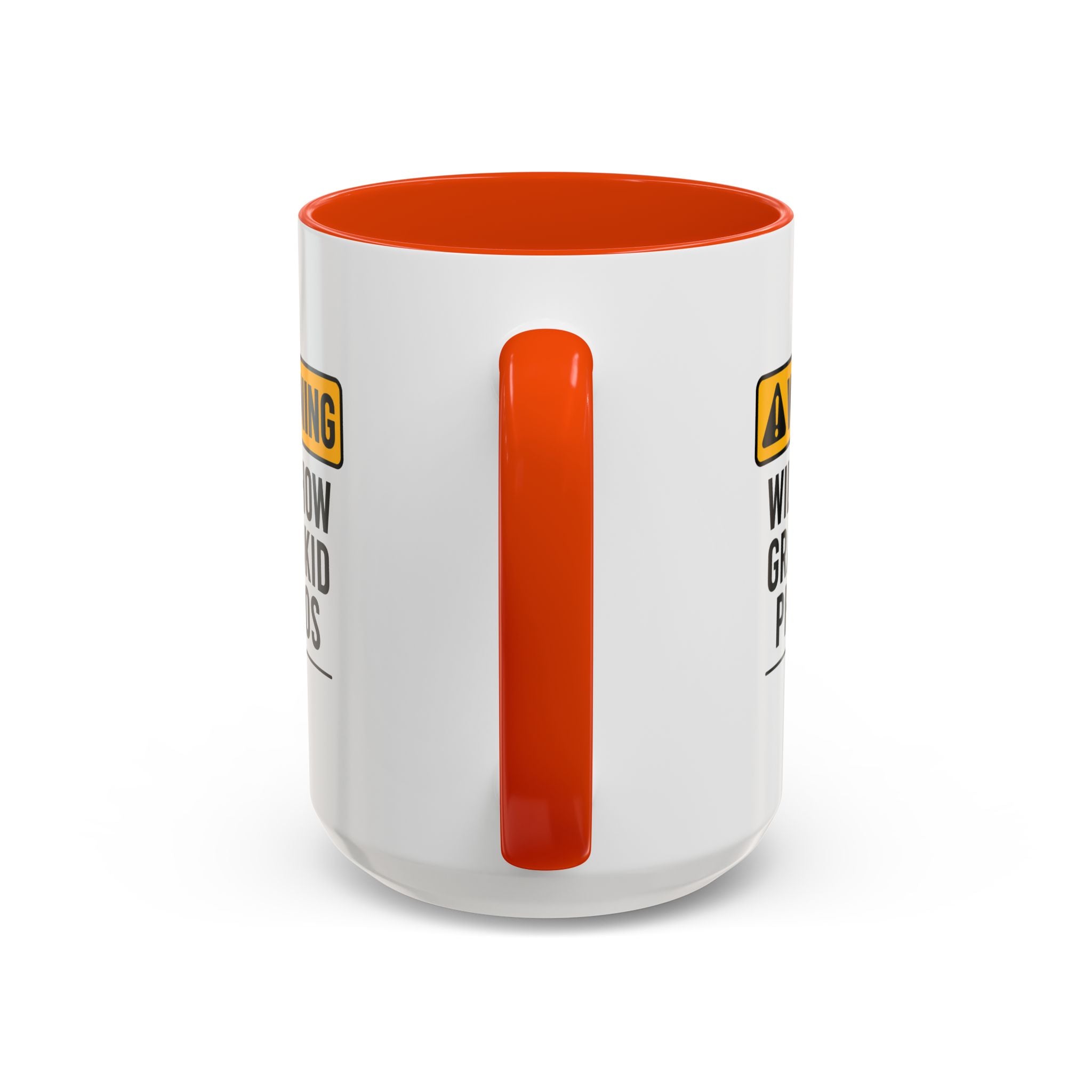 Warning Will Show Grandkid Photos Mug — Funny Grandma/Grandpa Coffee Cup (11oz, 15oz)