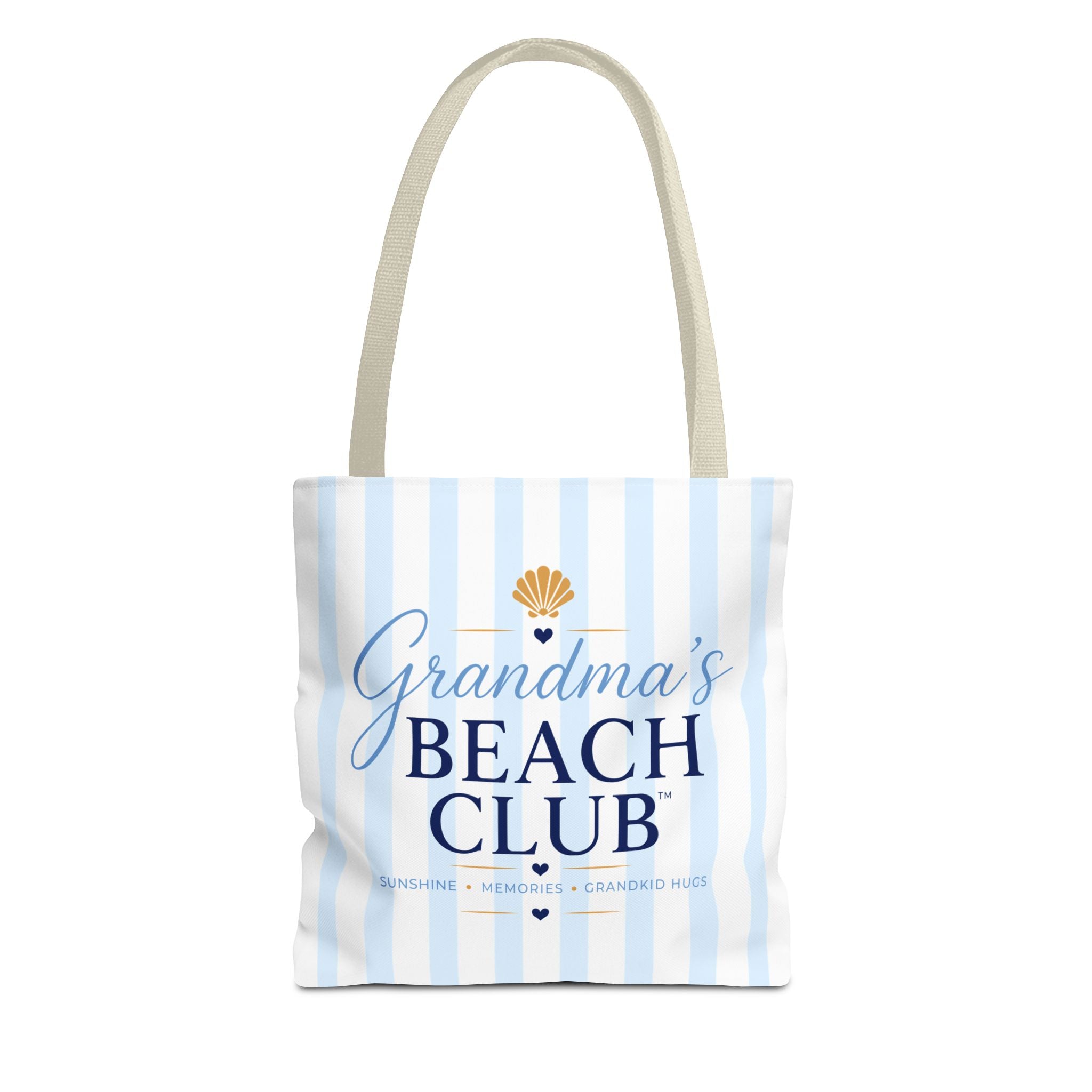 Grandma's Beach Club Tote Bag | Seashell Striped Summer