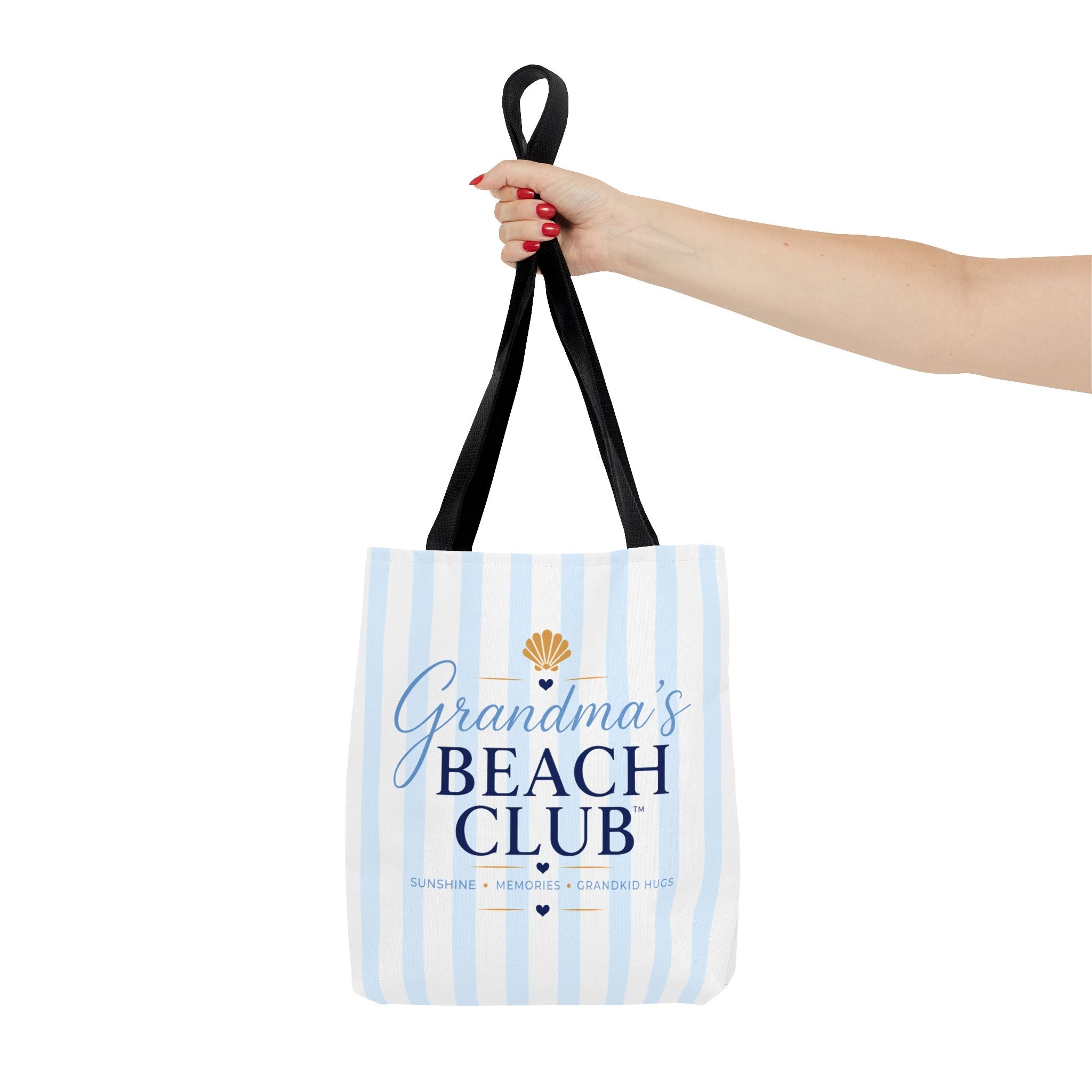 Grandma's Beach Club Tote Bag | Seashell Striped Summer