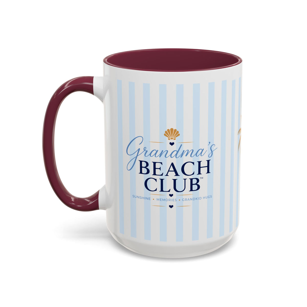 Grandma's Beach Club Script Mug | Color Accent Coffee Mug (11oz, 15oz)