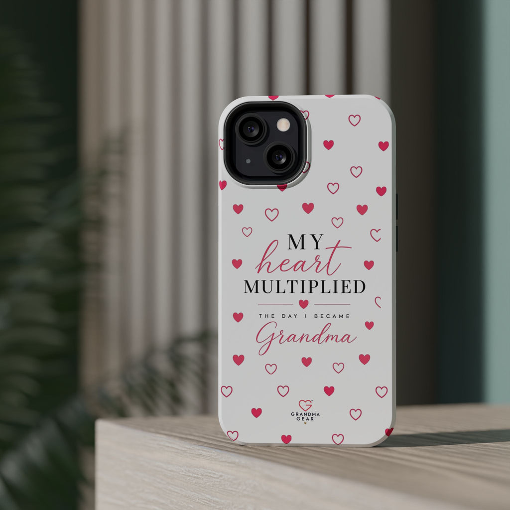 Grandma Phone Case — "My Heart Multiplied" Magnetic Impact‑Resistant Case