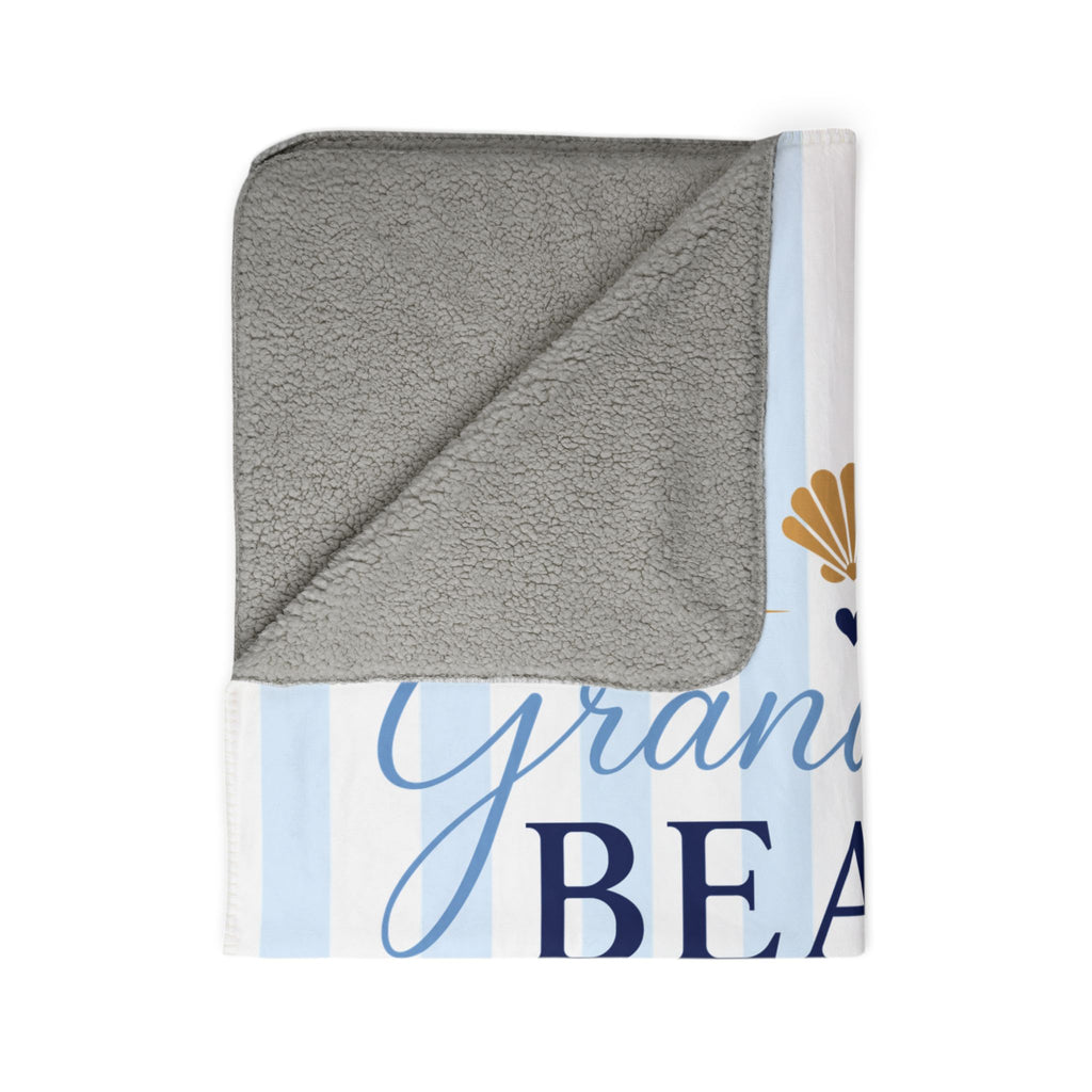 Grandma's Beach Club Blanket | Fleece Sherpa Throw