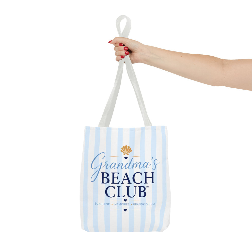 Grandma's Beach Club Tote Bag | Seashell Striped Summer