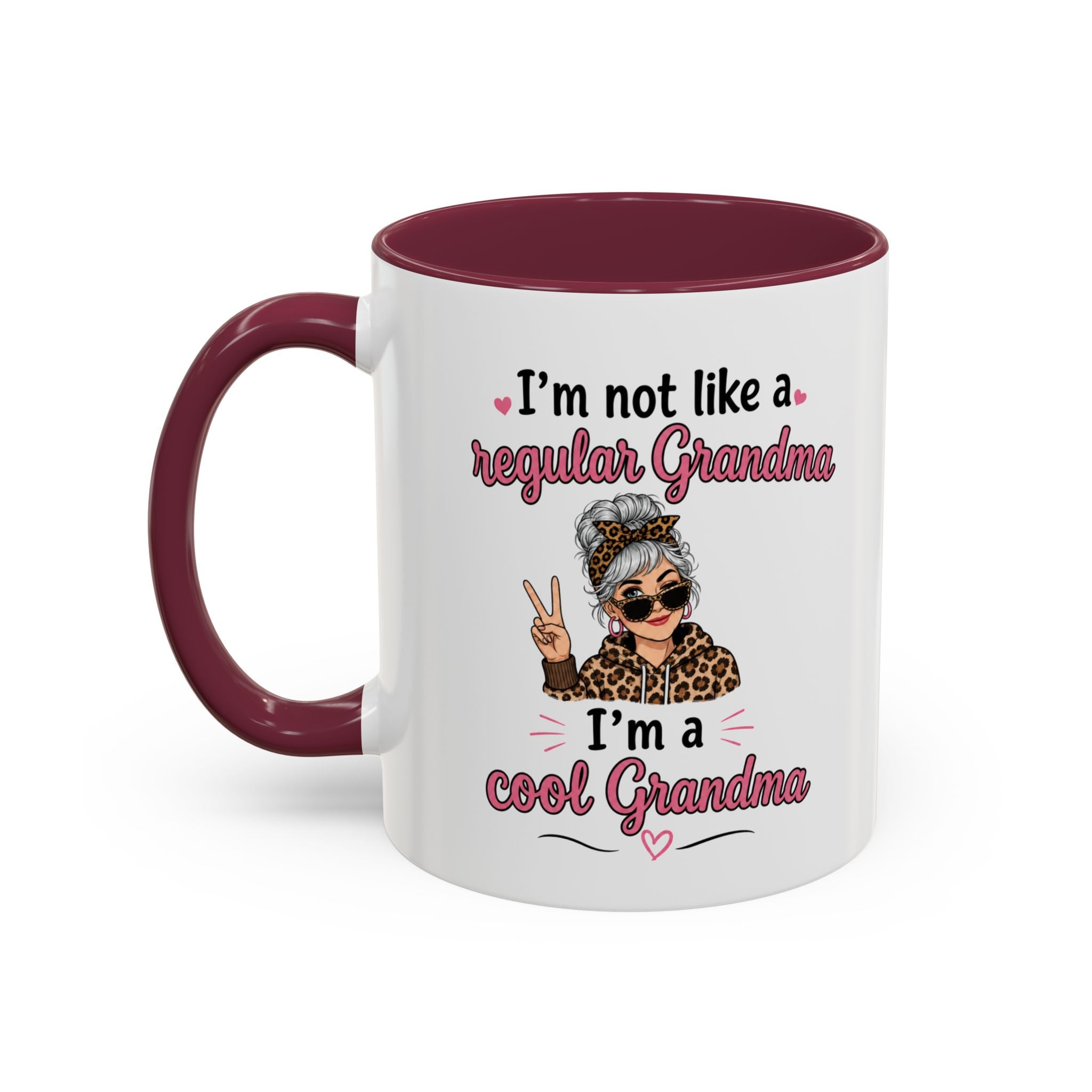 Cool Grandma illustration mug | 11oz 15oz colorful ceramic mug