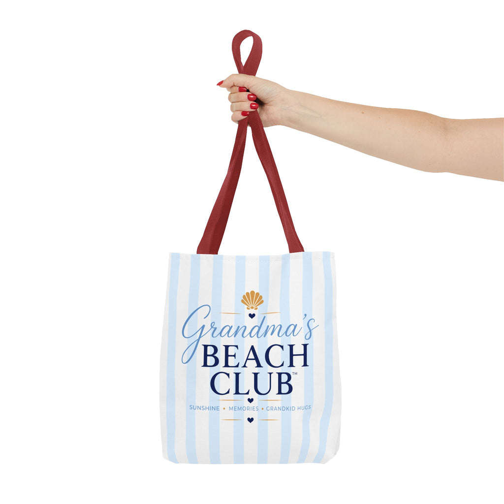 Grandma's Beach Club Tote Bag | Seashell Striped Summer
