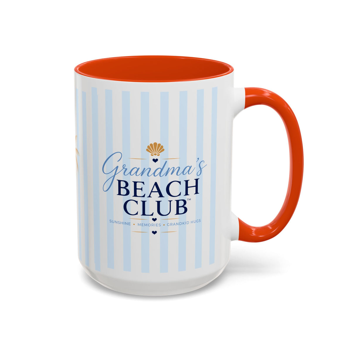 Grandma's Beach Club Script Mug | Color Accent Coffee Mug (11oz, 15oz)