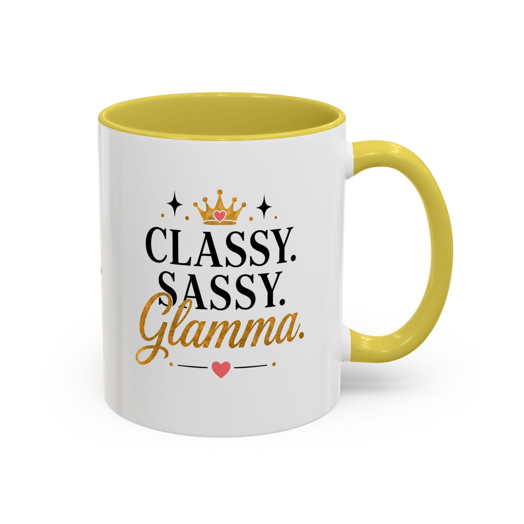 Classy Sassy Glamma Coffee Mug — 11oz/15oz Color Accent Mug