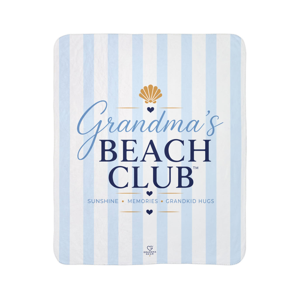 Grandma's Beach Club Blanket | Fleece Sherpa Throw