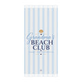 Grandma's Beach Club Beach Towel | Striped Boho Shell Design