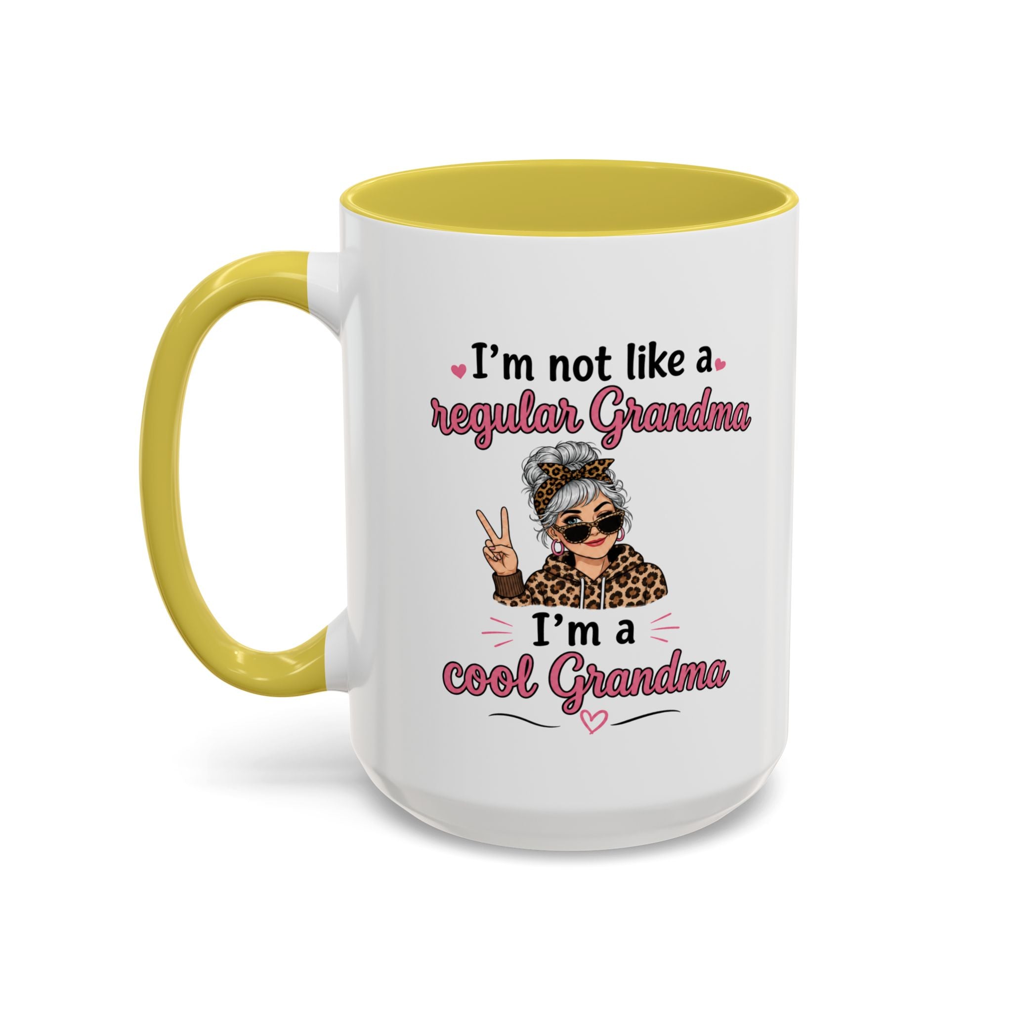 Cool Grandma illustration mug | 11oz 15oz colorful ceramic mug
