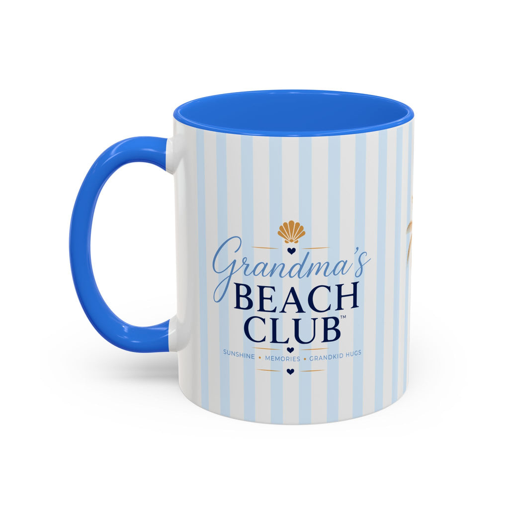 Grandma's Beach Club Script Mug | Color Accent Coffee Mug (11oz, 15oz)