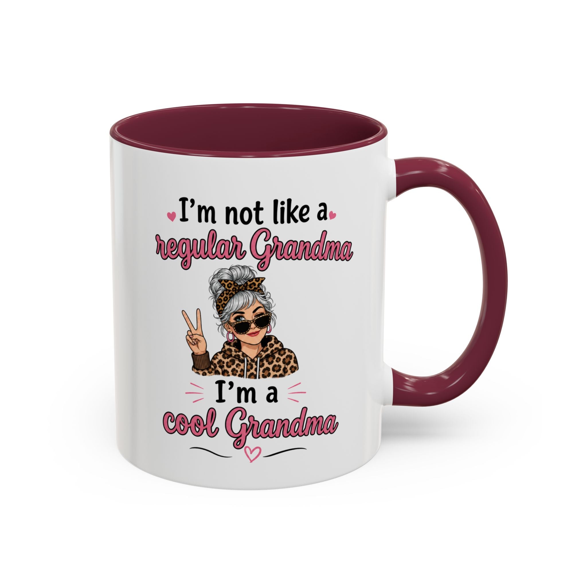 Cool Grandma illustration mug | 11oz 15oz colorful ceramic mug