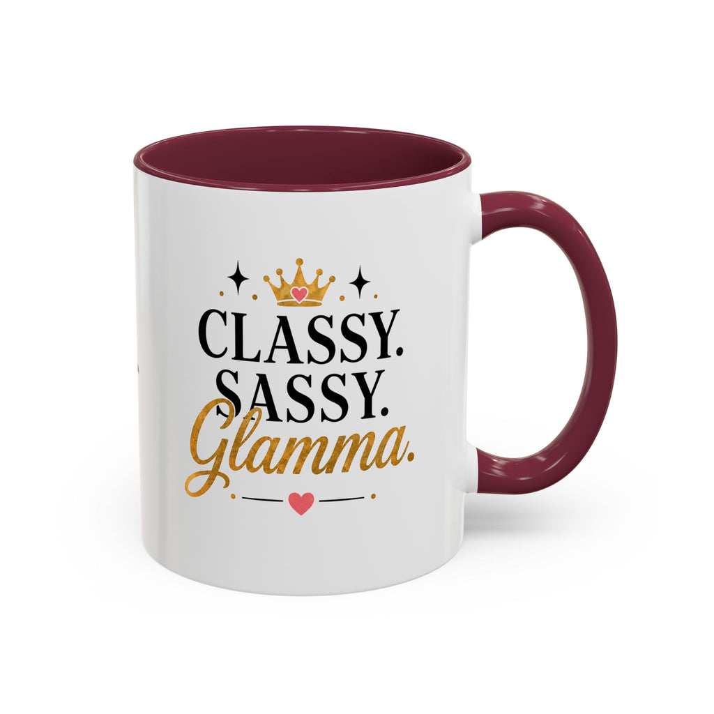 Classy Sassy Glamma Coffee Mug — 11oz/15oz Color Accent Mug