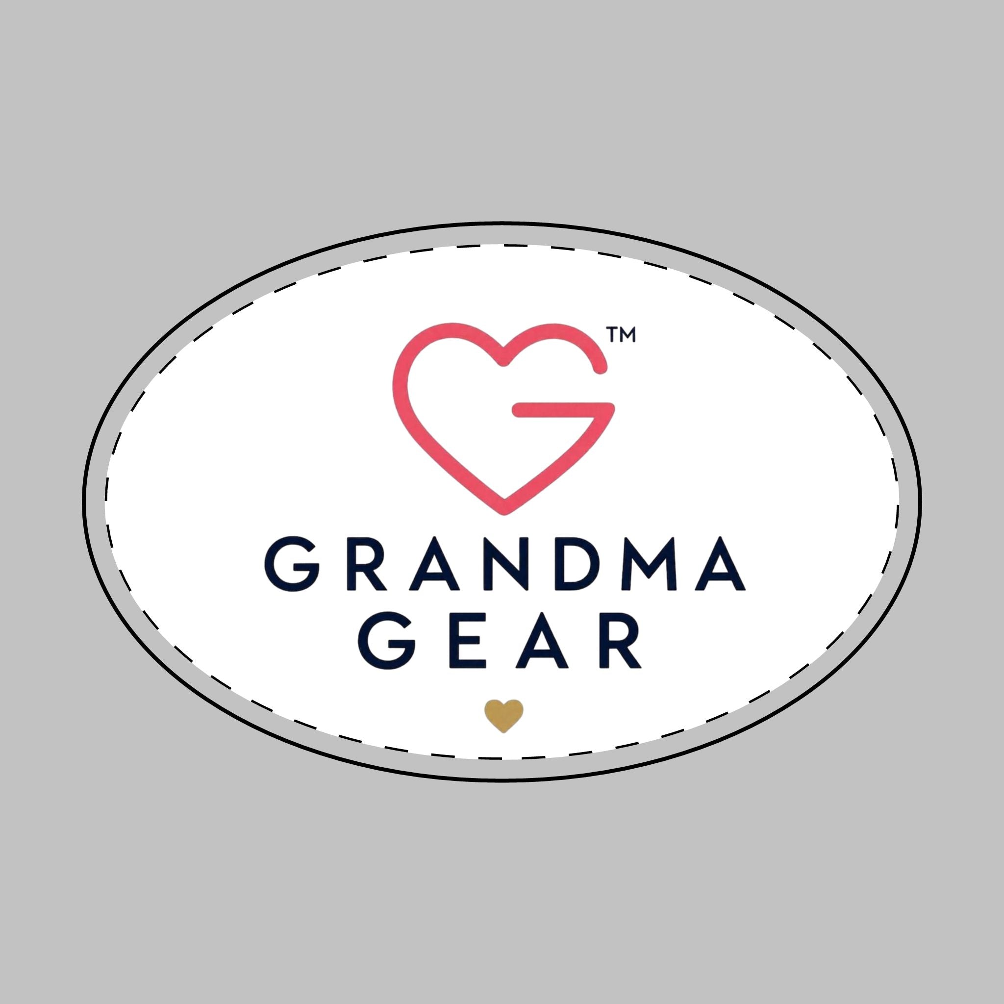 Grandma Gear Logo Handwoven Straw Bag | Beach Tote, Summer Market Bag