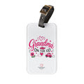 Grandma on the Go Luggage Tag | Pink Floral Car Design