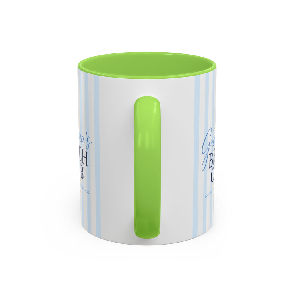 Grandma's Beach Club Script Mug | Color Accent Coffee Mug (11oz, 15oz)
